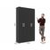 Armário Multiuso Milão 4 Portas E 8 Prateleiras - Black