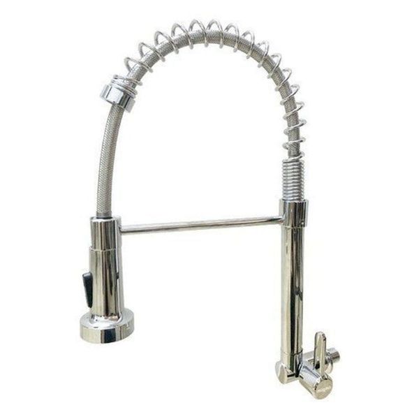 Torneira Cozinha Gourmet Inox Luxo Modelo:agua Fria Parede Prata