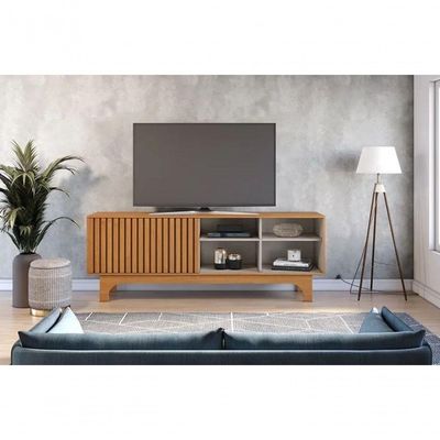 Rack Sereno Para Até 70" Jcm Movelaria - Cinamomo/off