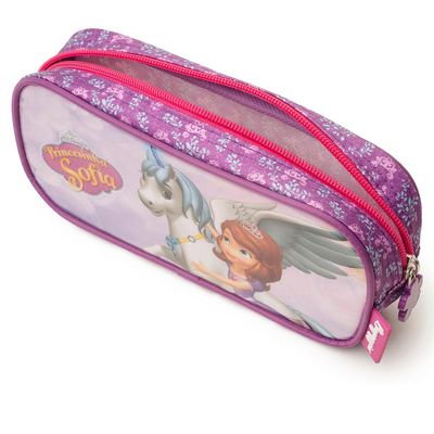 Estojo Escolar Feminino Princesinha Sofia Lilás U / Lilas