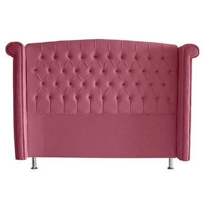 Cabeceira De Cama Box Toquio King 195 Cm Suede Rosa Bebê Do Lar Móveis E Decoração