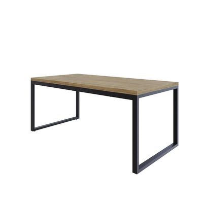 Mesa De Jantar Yon 180 X 90 X 76 Cm Vermont Oak/est.preta Vermont Oak/est.preta