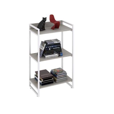 Estante Kuadra 60x40x104cm C/03 Prateleiras Snow / Est.branca Snow / Est.branca