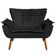 Kit 2 Poltronas Namoradeiras Pés Palito 2 Lugares Opla Suede Preto - Ibiza