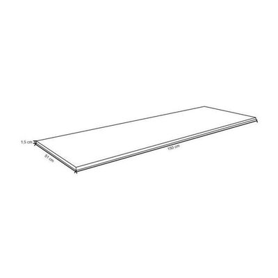 Tampo Para Balcão De Cozinha 150cm Mdp - Ajl Móveis Branco