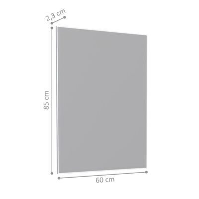 Espelho Quadrado 85x60 Faro Branco
