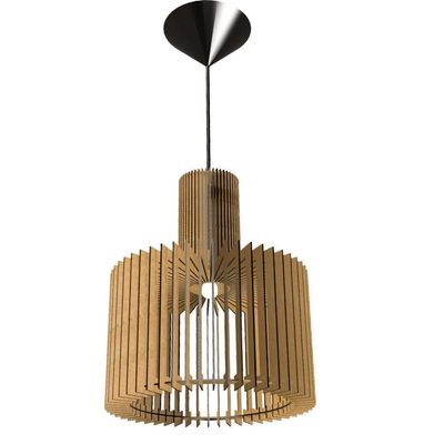 Luminária Teto Tipo Pendente Moscou Mdf Completa - MDF Cru