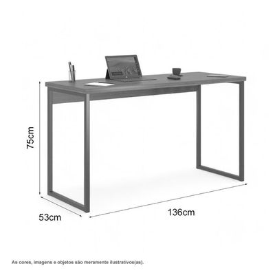 Mesa Home Office Escrivaninha Industriale 1,36 Montana