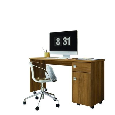 Escrivaninha Home Office Estudo Malta 1 Porta E Gaveteiro - Freijo