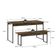 Mesa De Jantar Com 2 Bancos Estilo Industrial Tub  Carvalho Dark / Est.preta