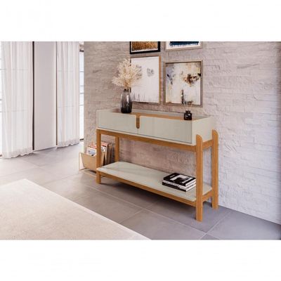 Aparador Lizz C/ 2 Gavetas E Suporte Inferior Off White Cedro