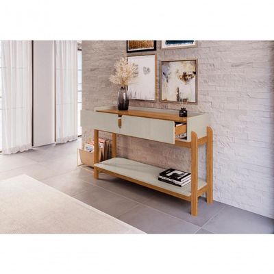 Aparador Lizz C/ 2 Gavetas E Suporte Inferior Off White Cedro