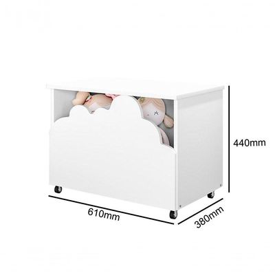 Baú De Brinquedos Nuvem Alegria Branco Com 2 Luminárias - Divaloto