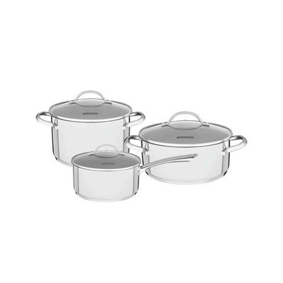 Jogo De Panelas Aço Inox 3 Pç. Tramontina