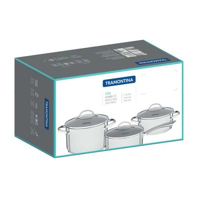 Jogo De Panelas Aço Inox 3 Pç. Tramontina