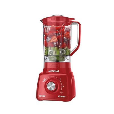 Liquidificador Mondial L99-FR Turbo Power com 3 Velocidades 500W + 6 Copos Nadir Vermelho / 220V