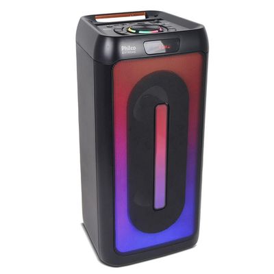 Caixa De Som Amplificada Philco 350W Flash Lights Bivolt