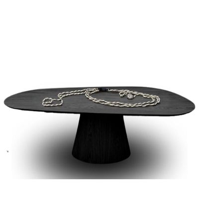 Mesa Oval Organica Em ébano 180x100