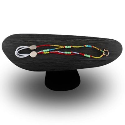 Mesa Oval Organica Em ébano 180x100