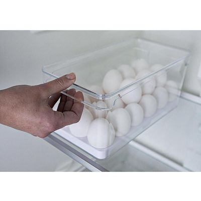 Organizador De Ovos Clear Fresh 36 UN Porta Ovos Com Tampa E Alças Laterais Geladeira Cozinha OU