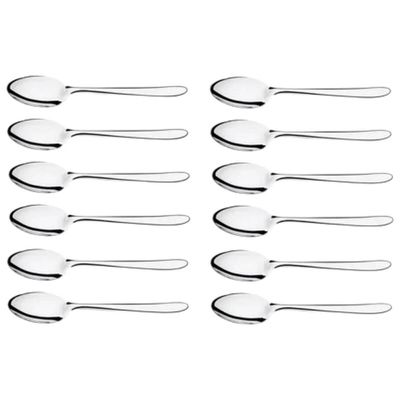 Conjunto 12 Colheres De Mesa 18x4cm Siena Brinox Cozinha Mesa Sopa Servir Janta Almoço