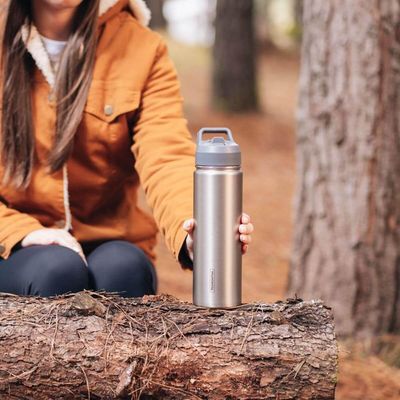 Squeeze Garrafa Térmica Tramontina 650ml Inox com Canudo