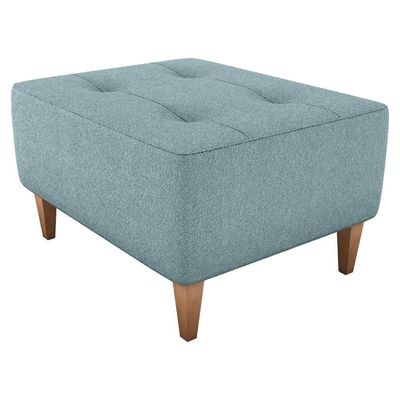 Puff Para Sala 62 Cm Piva Tecido Boucle F495 Azul Milani Store Azul