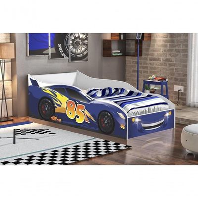 Cama Carro Infantil Blue Com Colchão Gabrielli