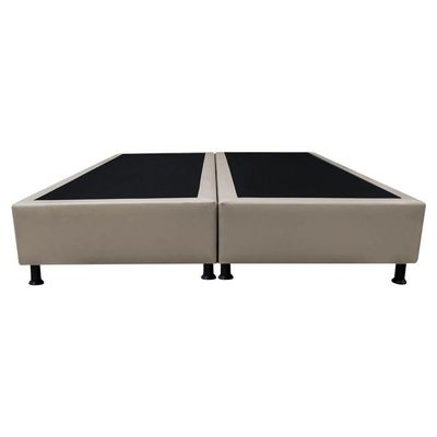 Base Box Para Cama Casal Queen 158x198cm Bipartido Liz S05 Sintético Bege - Mpozenato