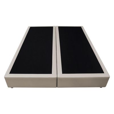 Base Box Para Cama Casal Queen 158x198cm Bipartido Liz S05 Sintético Bege - Mpozenato