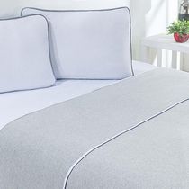 Jogo De Cama Malha Lençol 100% Algodão Urbano 4 Peças Queen - Branco-mescla - design resistente