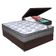 Cama Box Casal Baú Bege Colchão Ortobom Superpocket Pillow Marrom