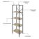 Estante C/05 Prateleiras 152x45x33cm Tub Tueh1545 Carvalho - Est.preta Carvalho / Est.preta