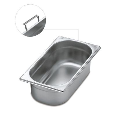 Cuba Tramontina 1/3 em Aço Inox com Alças Moveis Profundidade 65 mm - Aço 430