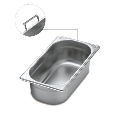 Cuba Tramontina 1/3 em Aço Inox com Alças Moveis Profundidade 65 mm - Aço 430