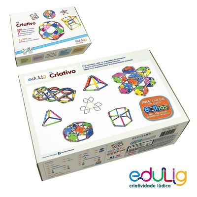 Quebra Cabeça Edulig Criativo - 560 peças e conexões - 6 cores - ABBNQZJ7U - Edulig