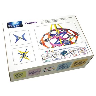 Quebra-cabeça Edulig Puzzle 3D Cometa - 182 peças e conexões - UH8E8QFGA - Edulig