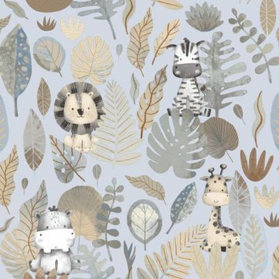Papel de Parede Happy Infantil Azul 14836