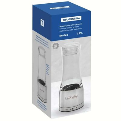 Kit 2 Moedores de Sal Pimenta Tramontina Inox com Moinho Cerâmica Realce