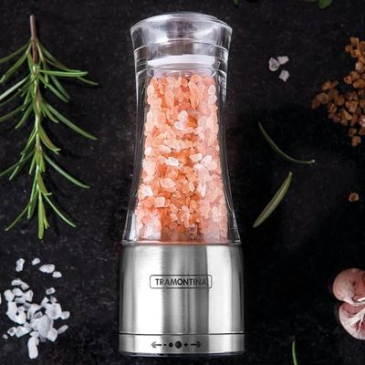 Kit 2 Moedores de Sal Pimenta Tramontina Inox com Moinho Cerâmica Realce