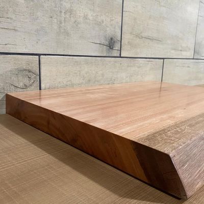 Bancada de Banheiro Rústica 60x43x6cm Madeira Eucalipto Aparador Cuba Lavabo