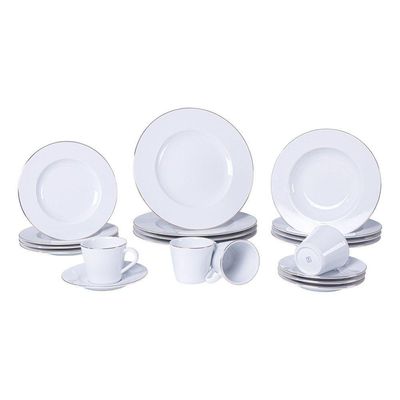 Aparelho De Jantar Tramontina Elisa Em Porcelana Decorada 20 Peças Jogo De Pratos Tramontina
