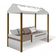 Cama Casa Solteiro Sara Branca Com Led
