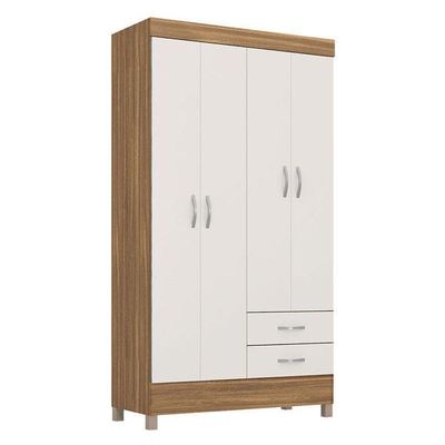 Guarda Roupa Solteiro Ambiente Astro Amêndola Touch Off White – Demóbile