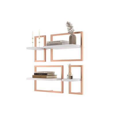 Lego C- 4 Prateleiras Paris Branco-cobre