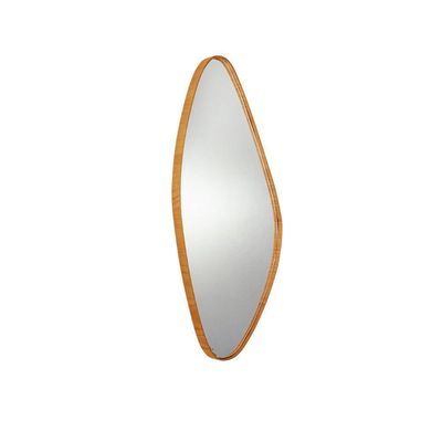 Espelho Decorativo Orgânico Aura 37x91cm Moderna Mobília Cinamomo Imbuia Nat