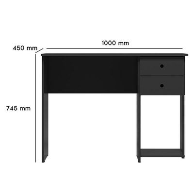 Mesa Escrivaninha 4115 Preto Fosco - Qmovi