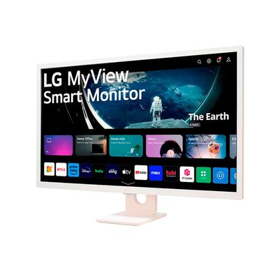 Monitor LG 32 Polegadas MyView Smart 32SR50F-W com Tela IPS, Full HD, WebOs, Screen Share, HDR10, ThinQ, Air Play 2, Bluetooth, USB e HDMI Branco / Bivolt