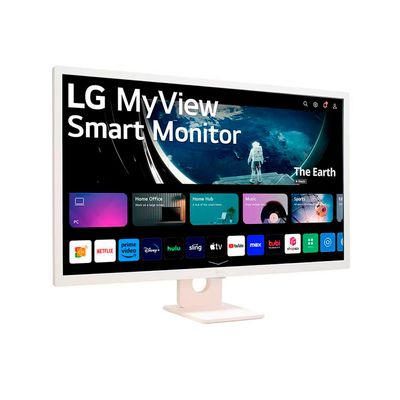 Monitor LG 32 Polegadas MyView Smart 32SR50F-W com Tela IPS, Full HD, WebOs, Screen Share, HDR10, ThinQ, Air Play 2, Bluetooth, USB e HDMI Branco / Bivolt