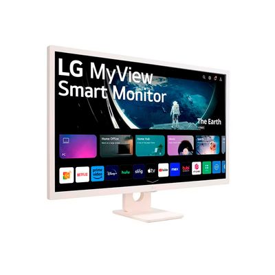 Monitor LG 32 Polegadas MyView Smart 32SR50F-W com Tela IPS, Full HD, WebOs, Screen Share, HDR10, ThinQ, Air Play 2, Bluetooth, USB e HDMI Branco / Bivolt